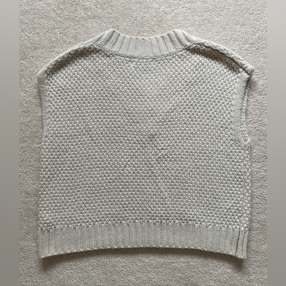 En Saison Cream Oversized Wool Sweater Vest - Size Small - Picture 5 of 9